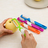 Creative home colorful fashion long handle peel cutting knife fruit peel cutting plastic handle epithelier fruit planer