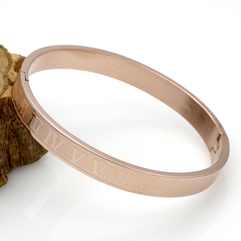 Romántica Romana pareja pulsera creativa Romana amante pulsera de acero de titanio digital pulsera a juego amante regalo al por mayor