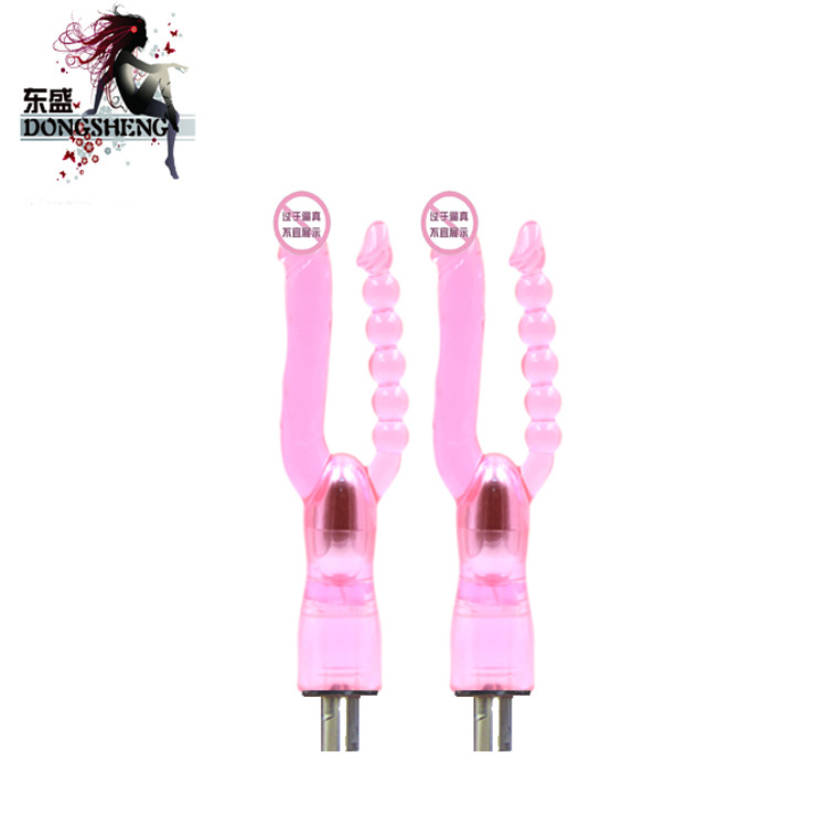 魅恒炮机女用自动伸缩抽插自慰炮机配件 水晶双头龙 加盟一件代发|ru
