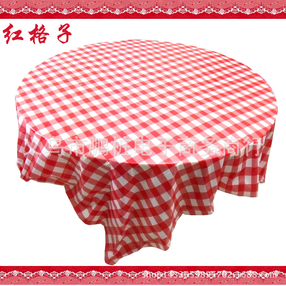 加厚红格子一次性桌布 红色一次性台布 /1.8米/2米/2.2米10片装