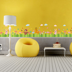 XH-7218環保可移除牆貼盆栽系列 書房客廳臥室踢腳線牆角線貼紙