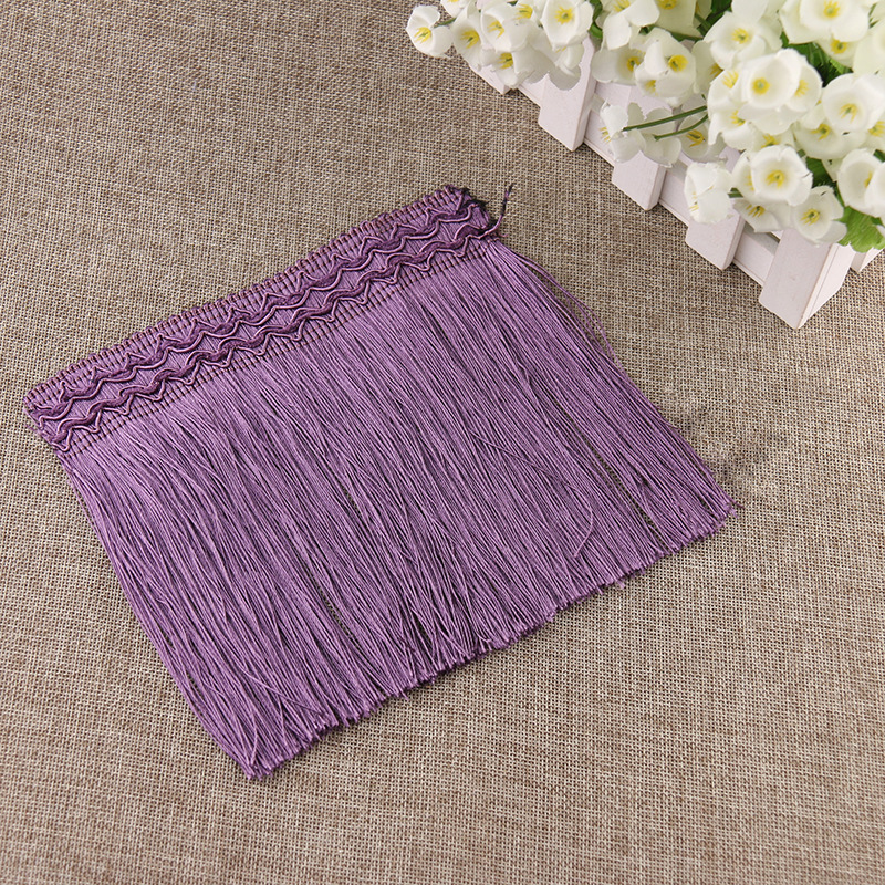 现货供应窗帘流苏须花边 涤纶丝加密长龙须 窗帘配件厂家供应12m