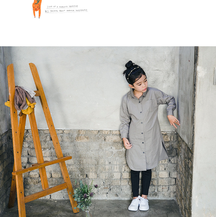 Chemise fille à manche longue en coton - Ref 2085921 Image 26
