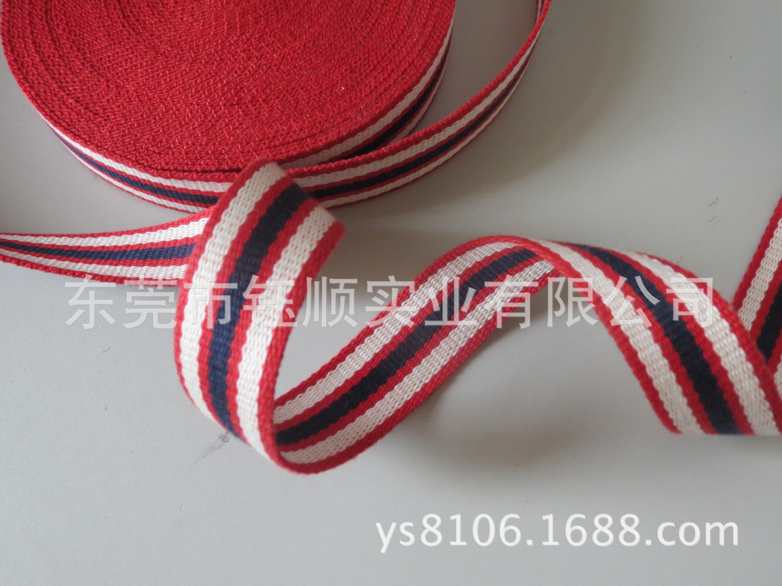 供应38mmSP线织带 仿棉织带 涤棉平纹带 斜纹线织带