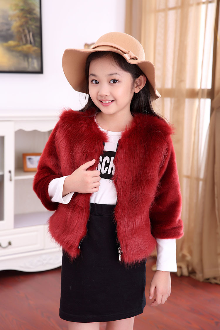 Fur Kids 2015 new pattern Winter clothes children Fur imitation keep warm coat baby girl Fox have cash less than that is registered in the accounts