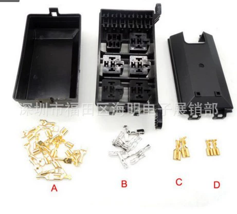 Коробка предохранителей Страхование пути реле 6 коробки предохранителей автомобиля 6-путевое электрическое