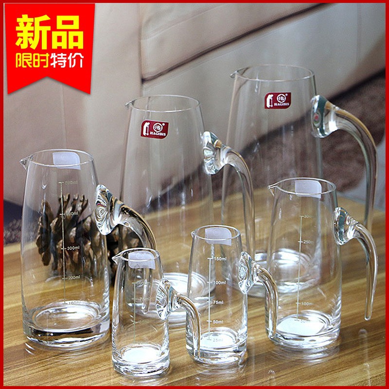 Lead-free Crystal glass decanter European style Simplicity Red grapes Wine suit handle fruit juice flagon