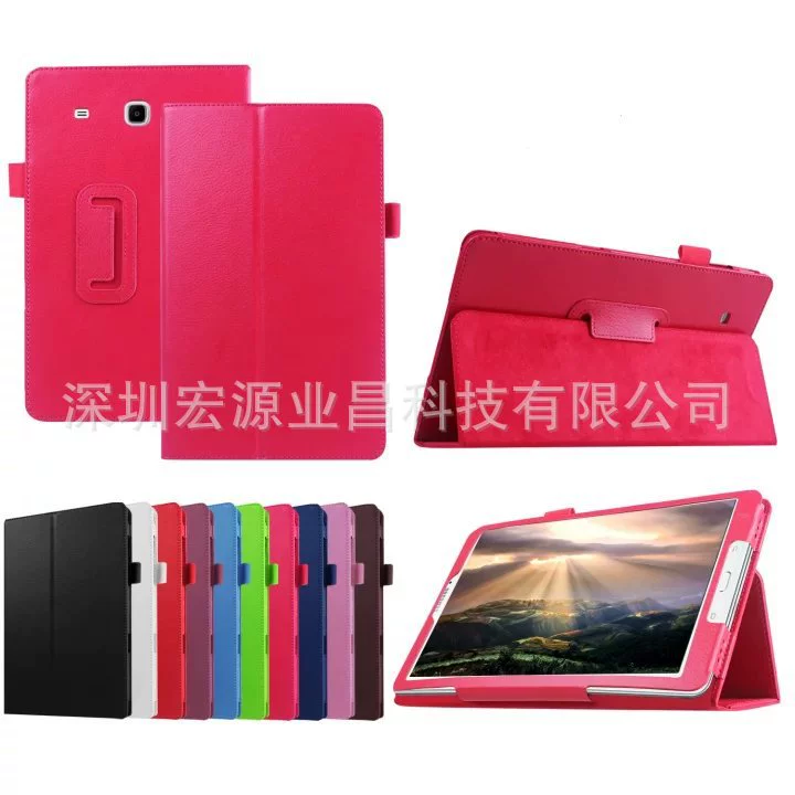 Подходит для планшета TAB E 8.0 защитный чехол T285 T377 кожаный чехол с узором «личи», двускладная подставка T280