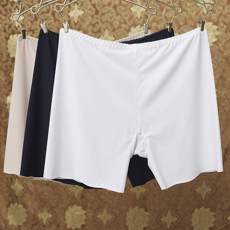 [40.00 kg-80.00 kg] Ice Silk Safety Pants Seamless Boxer Panties Women's Anti-walking Insurance Leggings