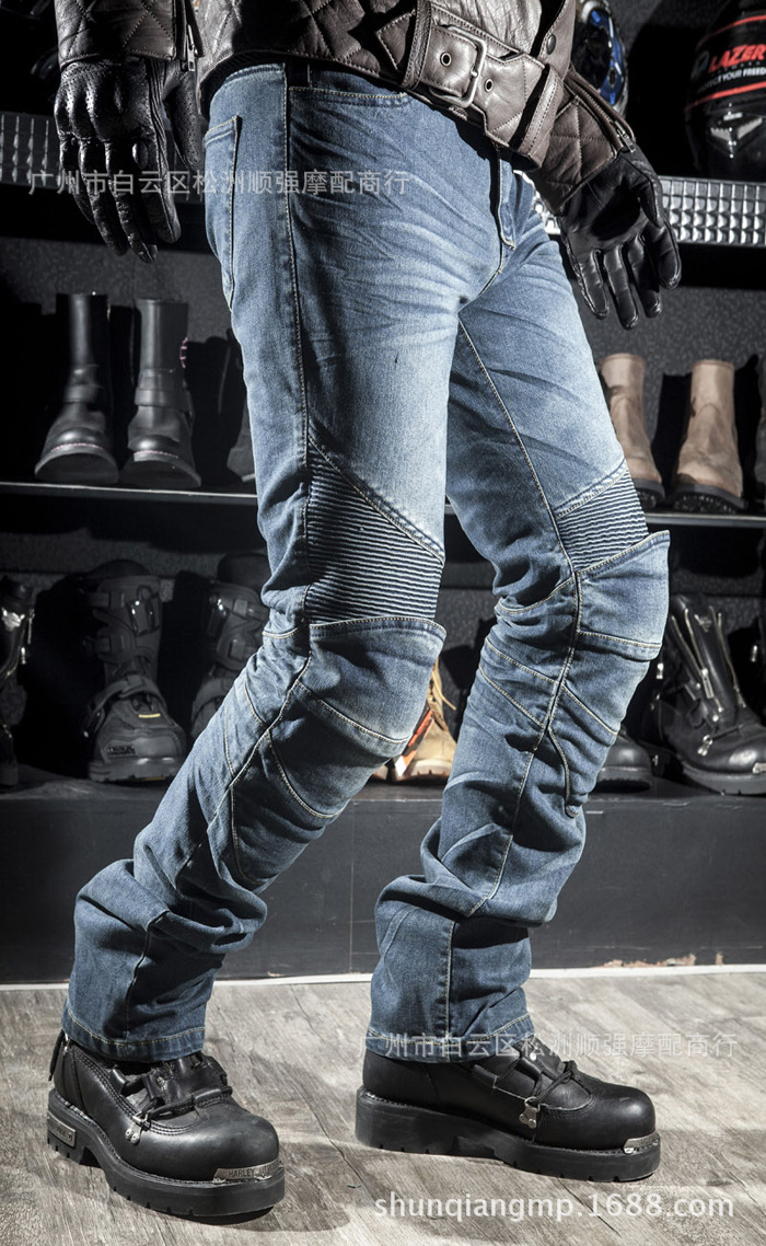 Off-Road motocicleta montar pantalones Knight carreras pantalones cuesta abajo Pantalones anti-caída pantalones de la motocicleta pantalones vaqueros viejos