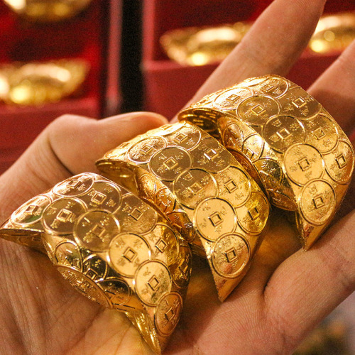 Alloy copper ingot style home decoration, 12 pieces in a box, suitable for living room display, opening gift, offering Daqing Treasury Silver.