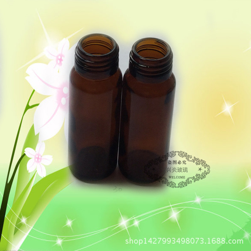 现货供应玻璃瓶 全自动机制30ML棕色口服液瓶