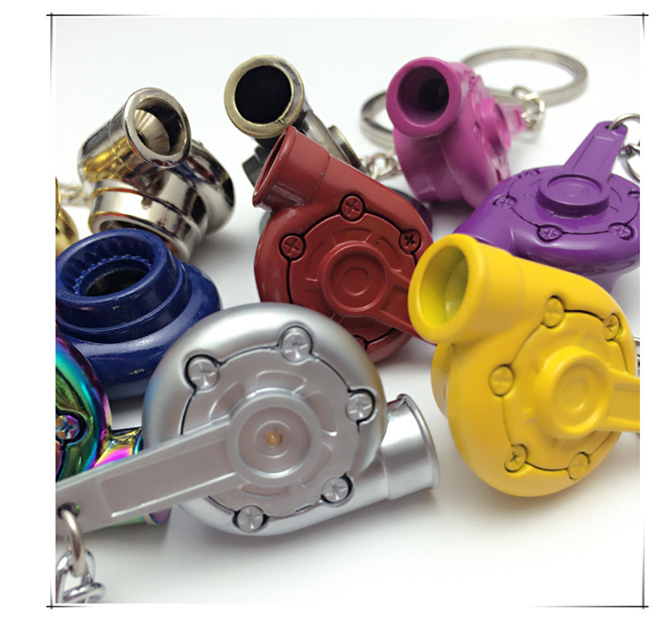 Car Modified Turbo Keychain Creative Rotary Blade Supercharger Car