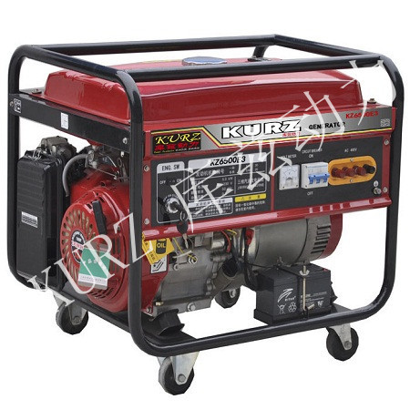 上海库兹5KW三相380V小型应急汽油发电机厂 低油耗便携式操作简单