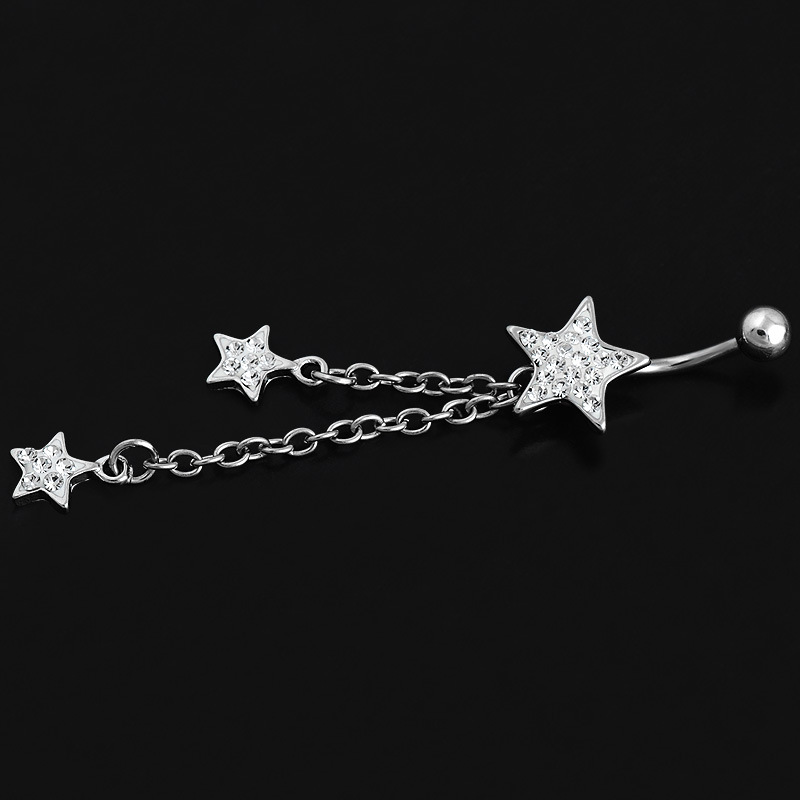 Korean Version Long Five-pointed Star Belly Button Button Belly Button Nail display picture 3