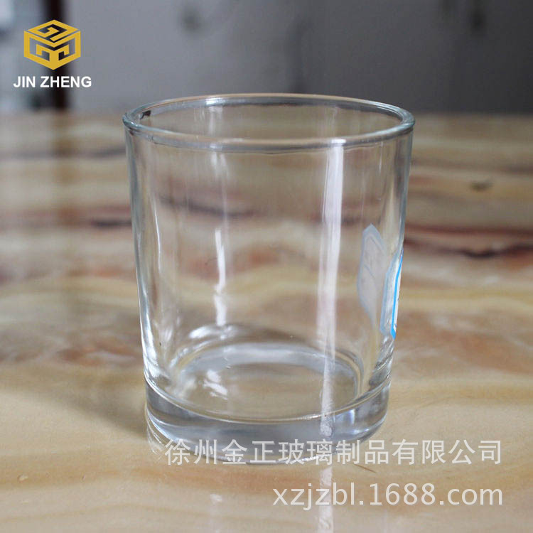 厂家批发玻璃杯 180ml高品质圆柱玻璃水杯 多用烛台蜡烛罐
