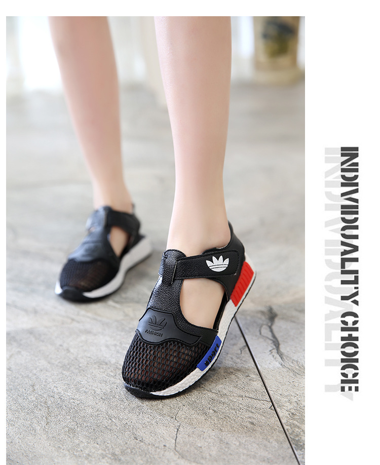 Sandales enfants en similicuir Baotou coutures en cuir pour été - semelle caoutchouc antidérapant - Ref 1053409 Image 18