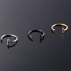 歐美個性無洞假唇釘唇夾唇環男女鼻釘鼻夾鼻環不鏽鋼穿刺飾品批發