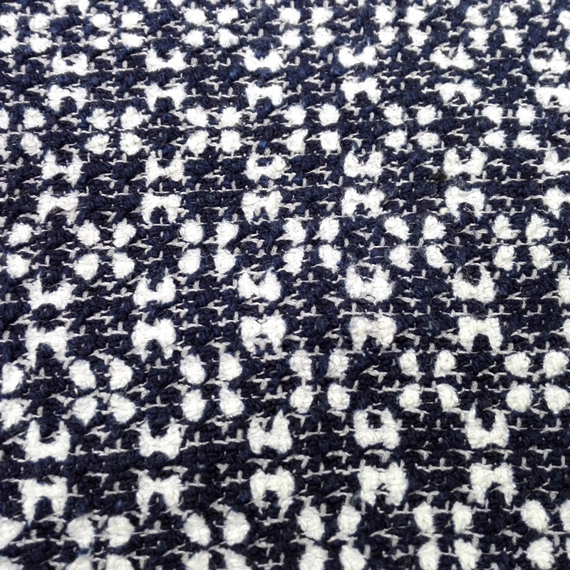 厂家直销 现货 粗纺面料  小花 男女款大衣面料 印花针织呢