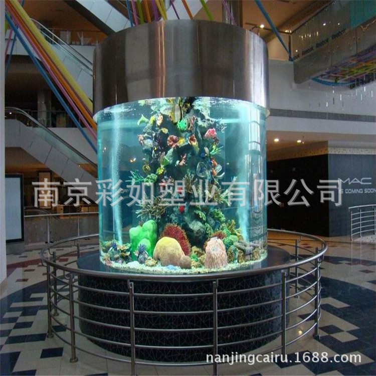 批发定做 亚克力鱼缸水族 亲亲水母酒店式 有机玻璃鱼缸