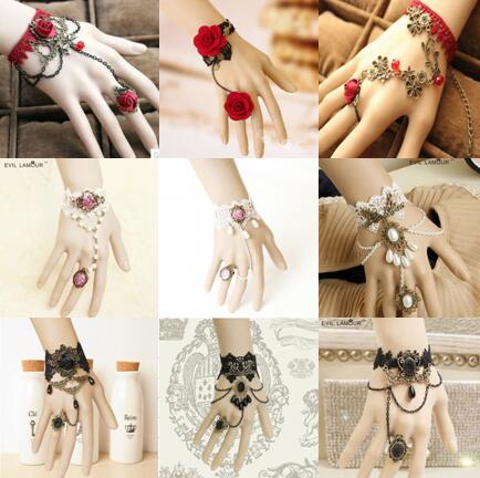 Korea Retro Simple Lace Bracelet Female...