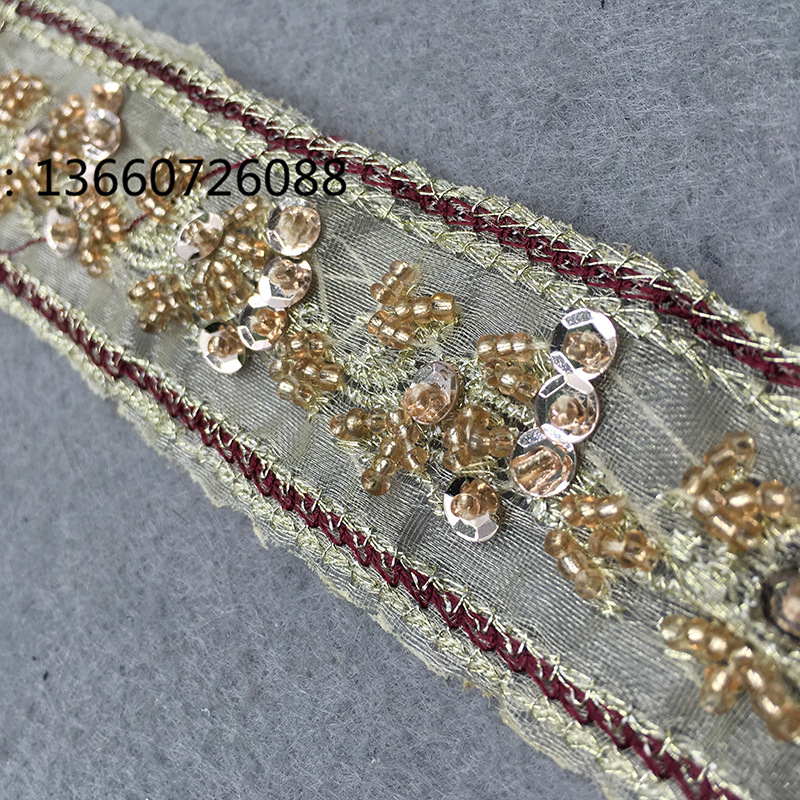 厂家供应装饰珠链服装服装辅料手工牛奶丝花边服装蕾丝花边