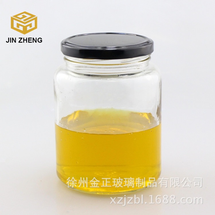 批发700ml 玻璃酱菜罐 腐乳瓶辣椒酱罐头瓶 密封罐带盖圆形玻璃瓶