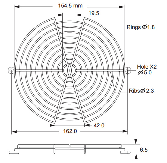 金属网G172-10HA 配150 172 162尺寸之风扇