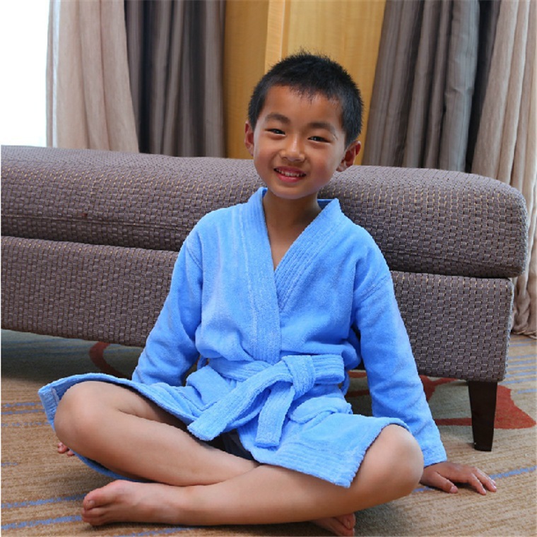 Manufactor Direct selling pure cotton bathrobe children Cede Bathrobe Cede Bathrobe Customizable