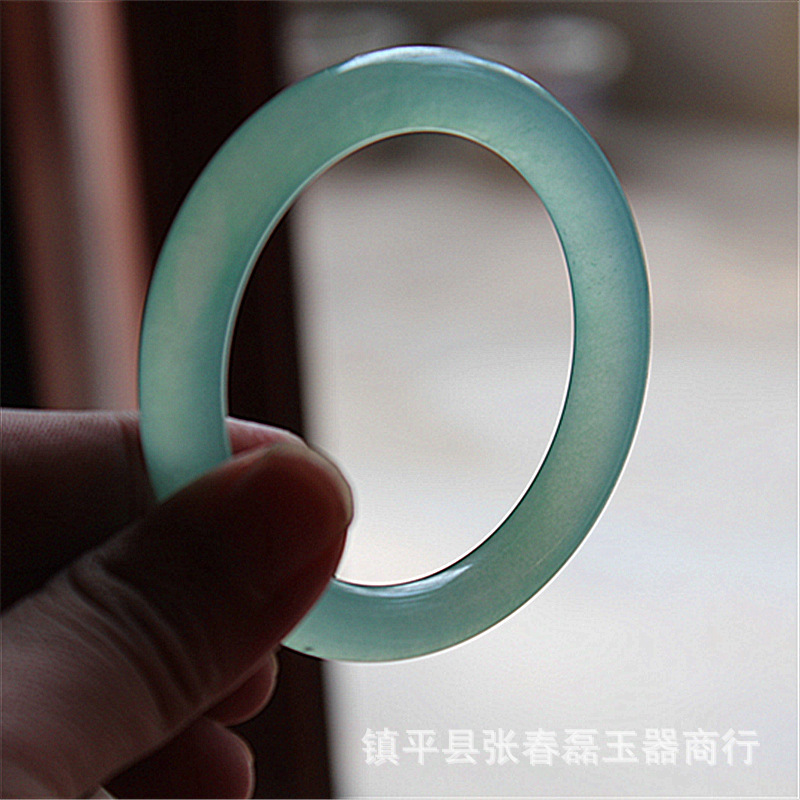 Quartzite Ice Light blue Myanmar Quartzite Round bar Shuimo Light green Bracelet Bracelet