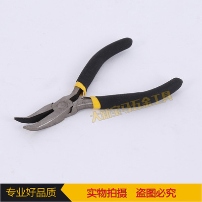 4.5寸迷你弯嘴钳 45#碳钢 老虎钳 厂家大量批发供应