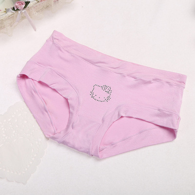 wholesale children Underwear Organic pure cotton Diamond candy Solid girl Infants baby No trace Briefs