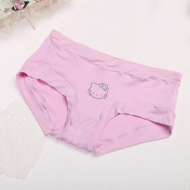 wholesale children Underwear Organic pure cotton Diamond candy Solid girl Infants baby No trace Briefs