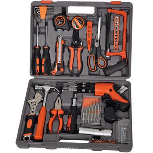 圣德保罗五金工具套装德用木工工具箱电工维修组合套装带电钻