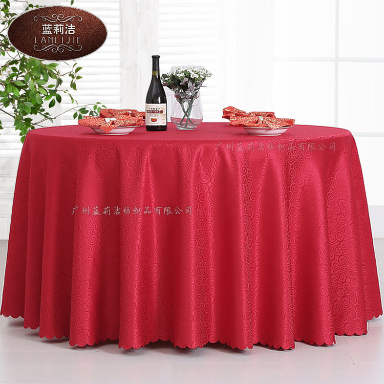 Manufactor wholesale Upscale hotel Linen Hotel Linen banquet tablecloth Customize Restaurant rectangle circular Table cloth