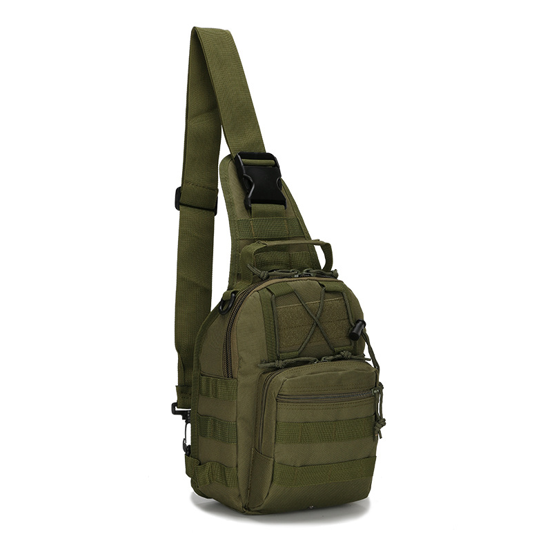 Men's small chest bag riding single shoulder bag army camouflage tactical chest bag outdoor mountaineering portable satchel manufacturer direct sales