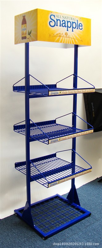 加工生产 定制金属展示架 保鲜膜展示架 物料展示架 超市物件展示