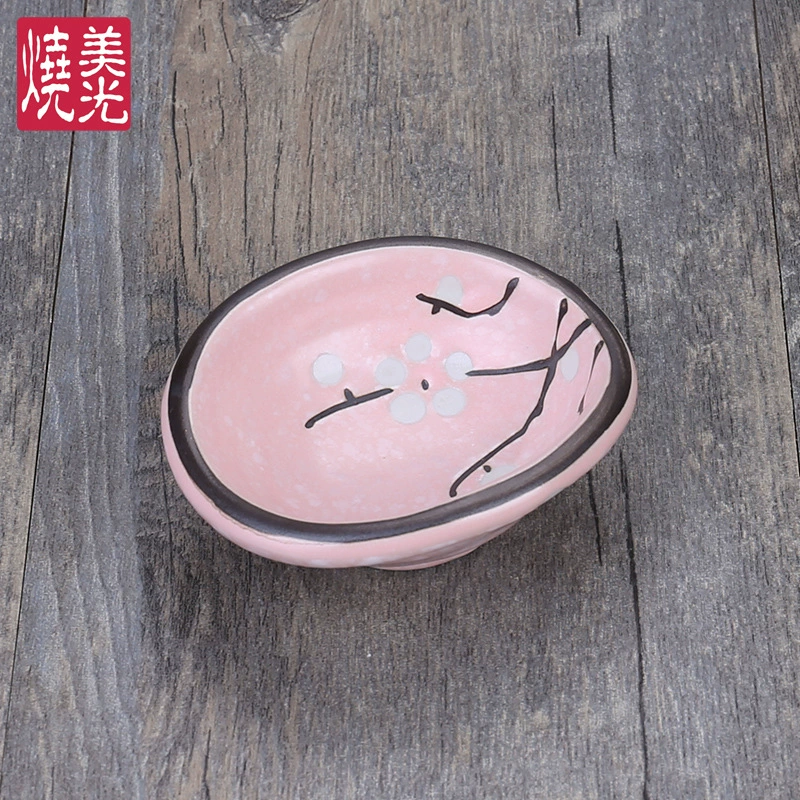 Керамическая плоская тарелка для соусов с рисунком в японском стиле Meiguang Boiled Hand-painted - стиль - маленькая творческая посуда для соусов