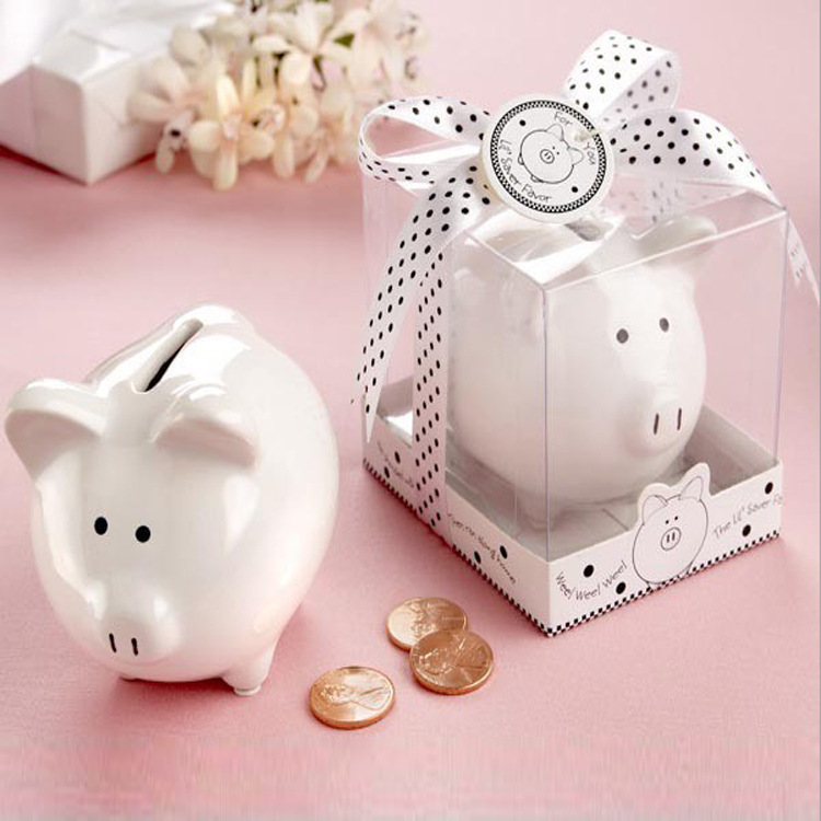 活动促销赠品创意工艺小礼品批发定制小猪摆件陶瓷储蓄罐存钱罐|ms