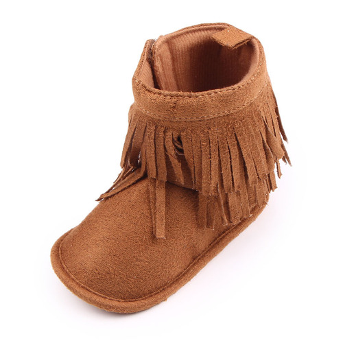 Autumn/Winter Baby Boots, Crinkle Baby Shoes with Tassels, M0640
