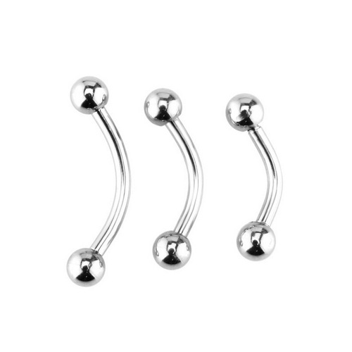 European and American hip-hop punk jewelry hot sale curved barbell titanium steel eyebrow nail lip nail piercing jewelry manufacturer cross-border wholesale