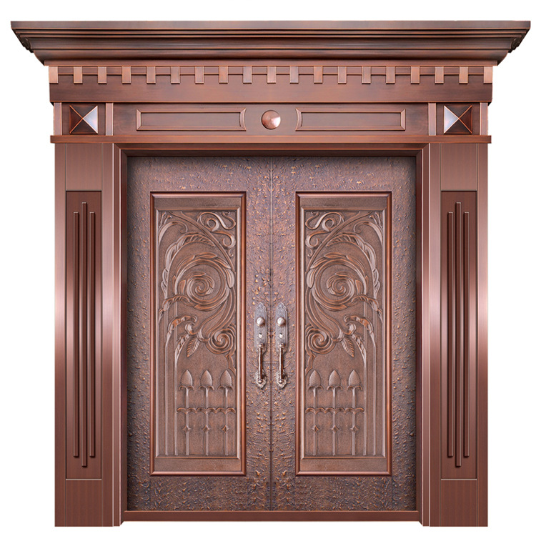 鑄鋁銅門雙開門防爆門別墅大門銅門廠家專業定制