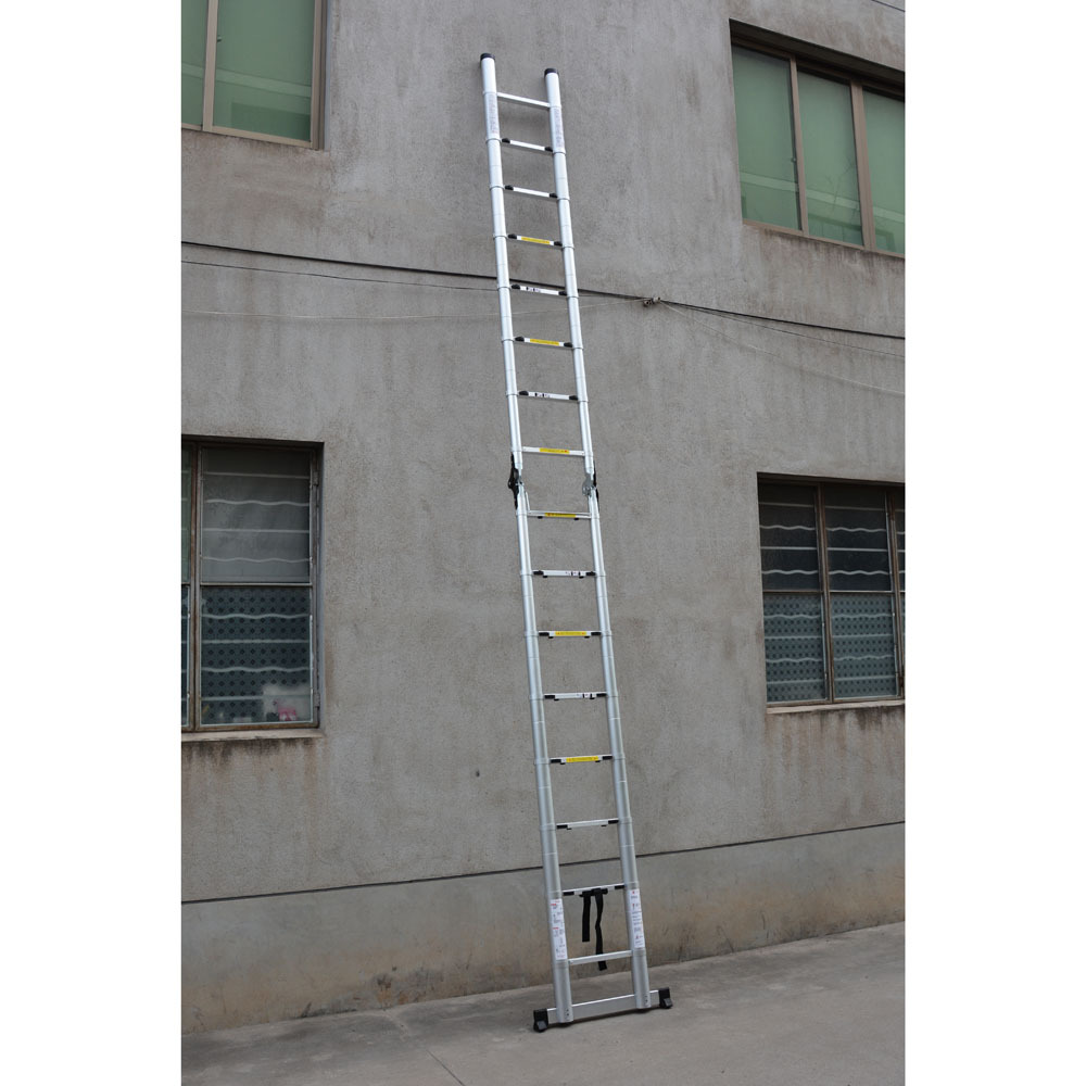 Rio High new pattern 5 meters All aluminum joint Expansion ladder Aluminum Interface Dual use Expansion ladder aluminium alloy fold Expansion ladder