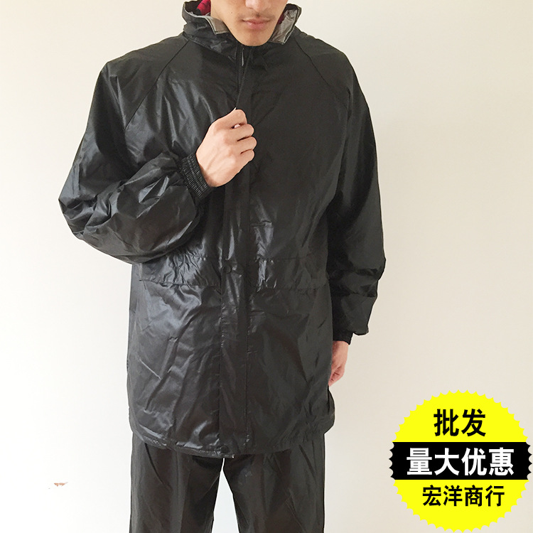 户外运动反光分体雨衣连体雨衣雨裤建筑工地身男女士雨衣套装雨衣