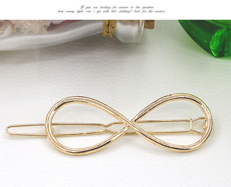 Korean Fashion Figure Eight Alloy Hairpin Bangs Clip Hairpin Side Clip Wholesale display picture 2