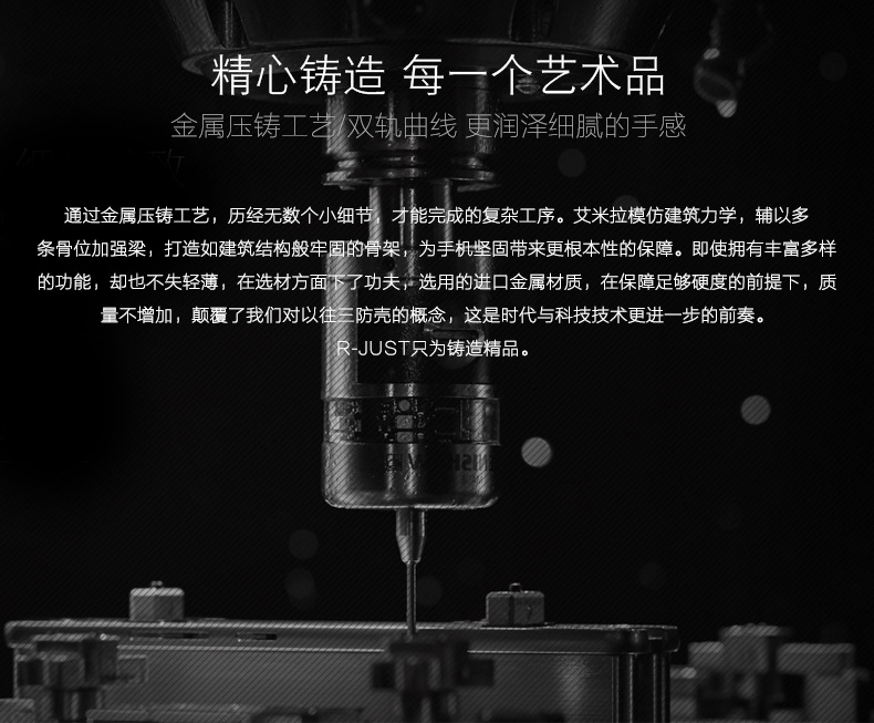 R-JUST Amira Heavy Duty Dirtproof Shockproof Rainproof Aluminum Metal Bumper Carbon Fiber Back Cover Case for Apple iPhone 6S/6 iPhone 6S Plus/6 Plus & iPhone SE/5S/5