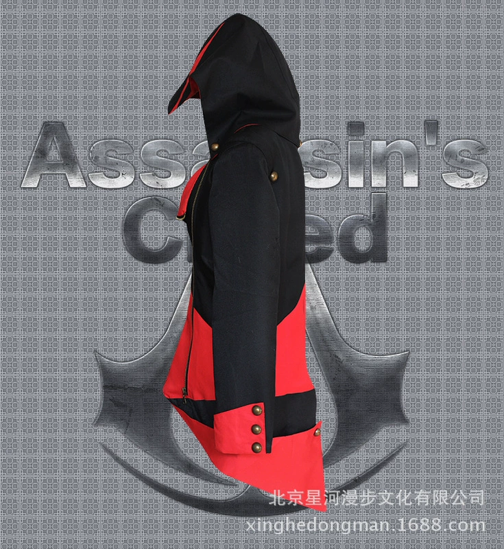 Assassin Creed 3 Anime Games Áo khoác conner cos đỏ đen nhiều loại trang phục cosplay nam - Cosplay cosplay mitsuri