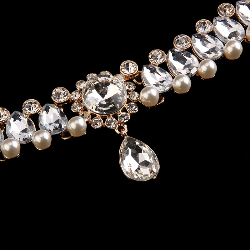 Water Droplets Pattern Women's Gender Sweet Water Droplets Artificial Gemstones Choker Wholesale