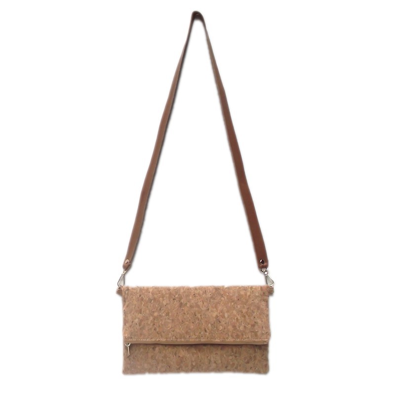 时尚简约软木女包自然纹理软木手拿包新环保材料手袋 工厂现货