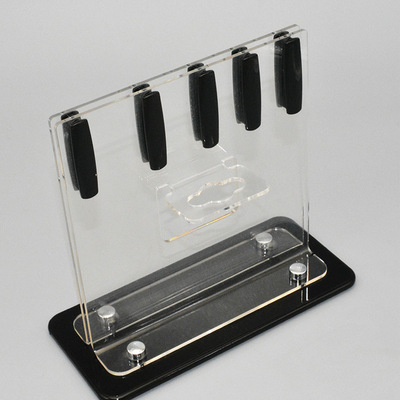 出口外贸 亚克力刀架 塑料菜刀座 专业刀座厂大量供货 订做